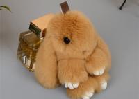 China Car Accessory Rabbit Fur Keychain Cute With Adorable Bunny Patten Shape for sale