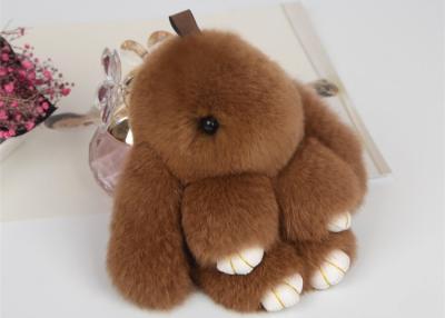 China Soft Comfortable Luxury Rex Rabbit Fur Keychain For Knitted Hats Parts for sale