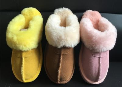 China Van de Pantoffelsmuilezels van de dames de winter Warme Pantoffels van Echte Schapehuid niet de Misstap Harde Enige Vrouwen Te koop