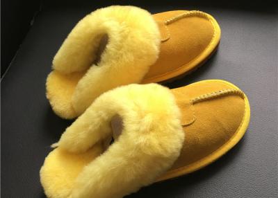 China LADIES SHEEPSKIN LUXURY MULE SLIPPERS lamsbwool-lined slipper mule with sheepskin for sale