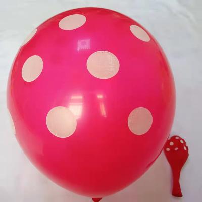 China Hot selling LATEX wave dot balloons full sides printed 2.8g 12inch balloons/baloon for sale