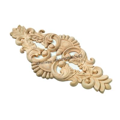 China Home Decor or Home Furniture Embellishment Cutouts Applique Wood Door Trim Decorative Wood Rosettes for sale