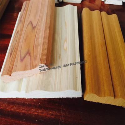 China Modern Engineered Teak Wood Plain Molding Reconditioned Wood Molding for sale