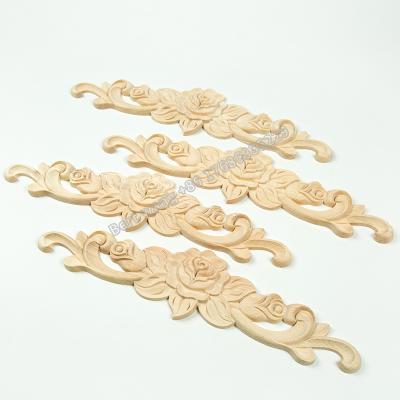 China Contemporary Wood Rosettes For Furniture Carving Wood Rosettes Carvings Appliques And Carved Rosettes for sale