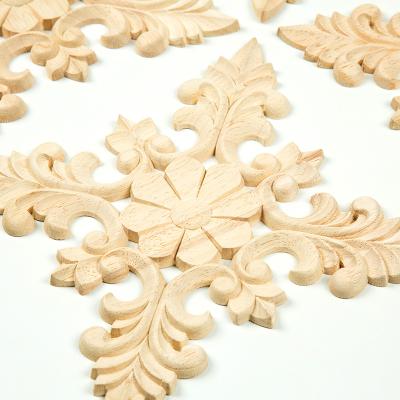 China Contemporary Wood Appliques And Onlays Wood Appliques Craft Carved Wood Appliques for sale