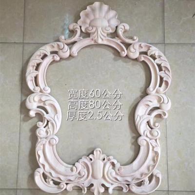 China Antique Wood Furniture Carvings Decorations Wooden Mirror Frame for sale