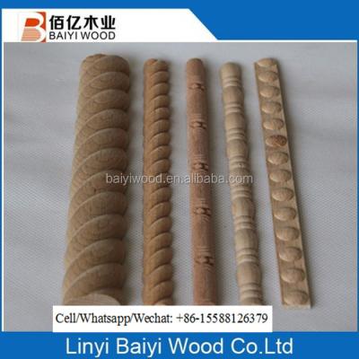 China Widely used for interior furniture decor cabinet wood cord rope use wooden molding trim for sale