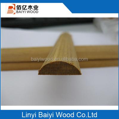 China Widely used in interior decoration wooden reconditioned molding sell engineered half log molding for sale