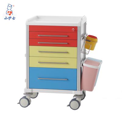 China Plastic Anesthesia Trolley Hospital F-1 Medical Mobile Anesthesia Trolley for sale