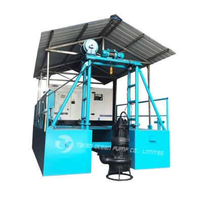 China Sand Dredging Centrifugal Mud 8 Inch Portable Sand Dredger Platform for sale