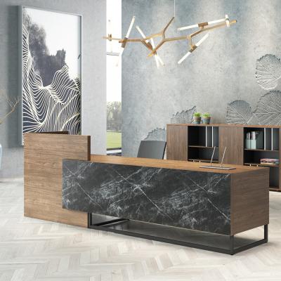 China Contemporary Custom Lounge Reception Desk Counter Hotel Reception Counter Design for sale