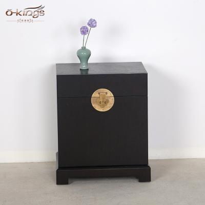 China 2018 solid wood design Chinese bedside table for hotel for sale