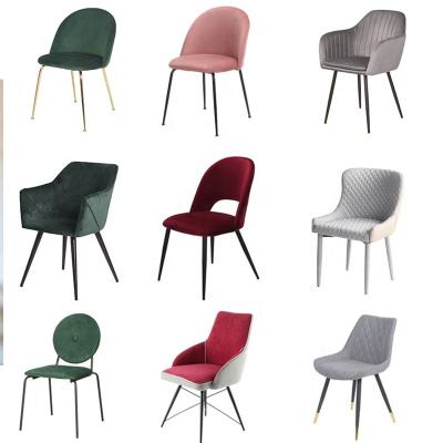 China Free Sample Designer Room Wholesale Nordic Furniture Southwest Velvet Modern Luxury Dining Chairs With Metal Legs Black Gold for sale