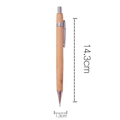 China Writing. Advertising.promotion new arrivals eco-friendly natural color wooden mechanical pencil 0.5mm with logo custom printed for sale