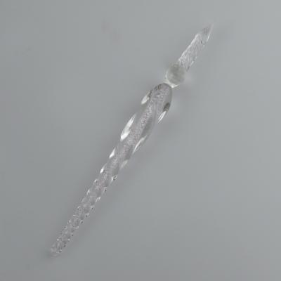 China Fancy Hot Sales Wholesale Crystal Dip Glass Pen Set Smoothly Writing Fancy Fountain Pen for sale