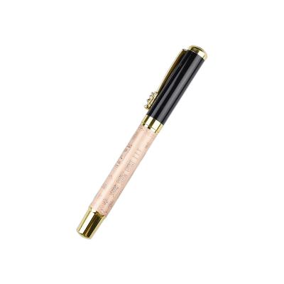 China Office & School Pen Fast Shipping Low MOQ Metal Emboss Rollerball Pen Refill Ink Pen With Dragon Clips for sale