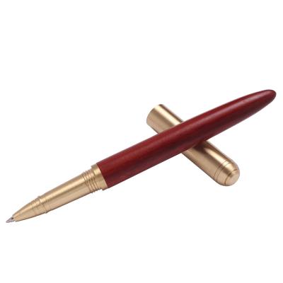 China Promotional High End OEM Wooden Barrel Rollerball Pen Wholesale Writing Pen With Gift Box for sale