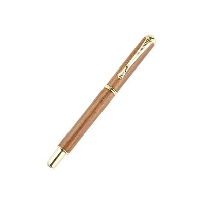 China 2021Top Student Selling China Executive Classic Eco-friendly Gold Wooden Fountain Pen With Diamond Top for sale