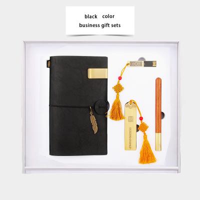 China Fashion\Classic\Business\Sports No MOQ Stock Eco-Friendly Custom Logo Business Gift Luxury Notbebook Set With Pen And USB Flash Drive for sale