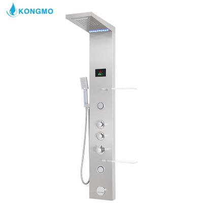 China Without Sliding Bar America's Best-Selling Multifunction Massage Shower Panel With LED Display With CUPC Certificate for sale