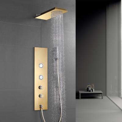 China Without Sliding Bar In The Wall Hidden Massage Rainfall Waterfall Shower Sets for sale