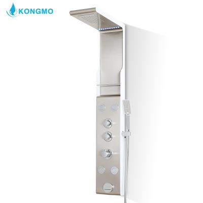 China Without Sliding Bar SS LED Small Shower Thermostatic System Shower Screen With CE Certificate for sale