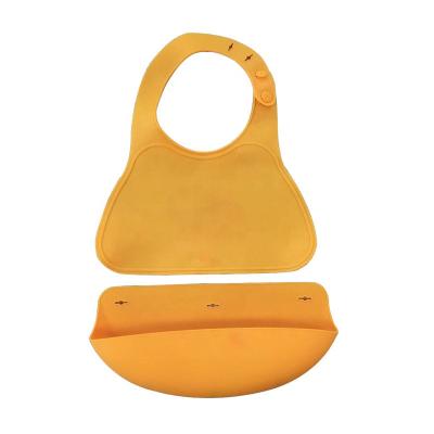 China Food Grade Silicone Baby Bib OEM ODM Sustainable Waterproof Silicone Bib for sale