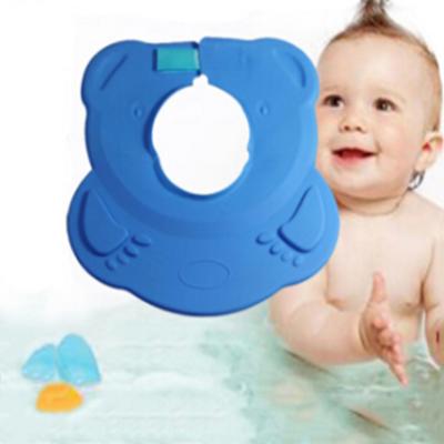 China Customized Cute Viable Baby Shampoo Bathing Waterproof Protective Cap Silicone Soft Cartoon Adjustable Child Shower Cup for sale