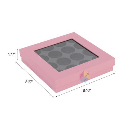 China Recyclable Pink Custom Cardboard Package Inserts Cupcake Boxes for sale