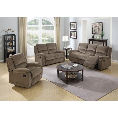 China Modern Leather European (Size) Sofa Set Sofas Set Fabric PU 3 Seater Adjustable Recliner Cheap And Fashionable Sofa Furniture Cheap for sale