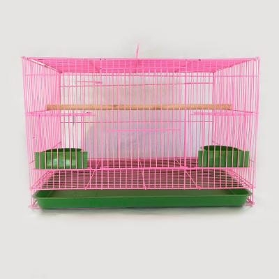 China XL#(48*33*31cm) Cage Animal Luxury Iron Stocked Folding Bird Cage For Parret Small Finches Parrot Cage for sale