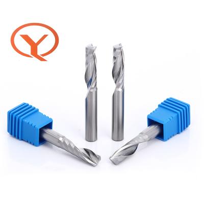 China Mobile Phone Tablet 1F Qiye Solid Carbide 3.175mm-10mm Single Flute End Mill Cutter For Aluminum for sale