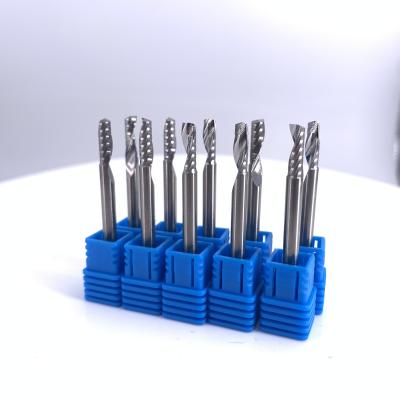 China Single Flute Pcd Cnc Carbide End Mill Wood Solid High Speed ​​Single Cutters For MDF Wood Plastic Acrylic for sale