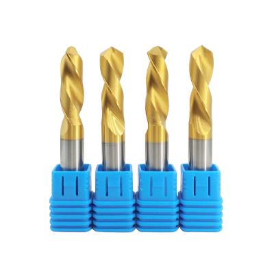 China Nonferrous Metal Qiye Tin Liner Carbide Shank Straight Twist Drill Bit For Stainless Steel Brass Steel for sale