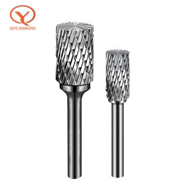 China Other Qiye 6MM-16MM High Speed ​​Steel Woodworking Burr Set File Rasp Rotary Slot Drill Double Bit For Wood Carving for sale