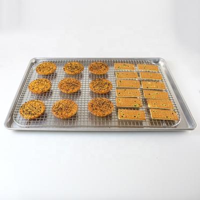 China Sustainable Commercial Aluminum Stick Metal Food Cookie Non Baking Tray Sheet Pan for sale