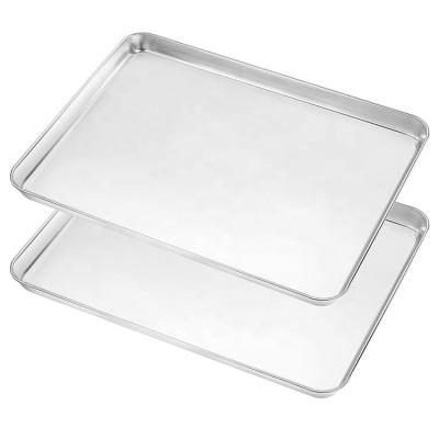 China Sustainable Metal Material Baking Trays Non Sticking Bread Bakery Aluminum Sheet Pan for sale