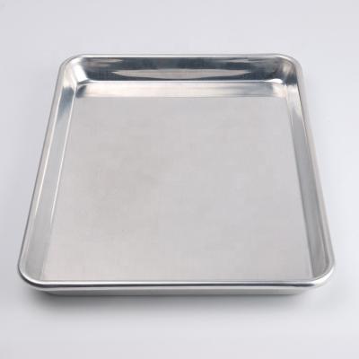 China Sustainable Stick Bakeware Non Coating Tray Cookie Aluminum Baking Sheet Pan for sale