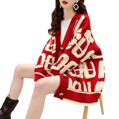 China Good Selling Anti-wrinkle Plus Size Loose Long Sleeve Thick Coat Women's Christmas Sweater for sale