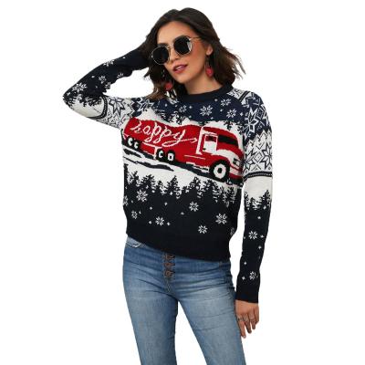 China Anti-wrinkle Women Sweater With Ugly Jacquard Pattern Christmas Sweater for sale