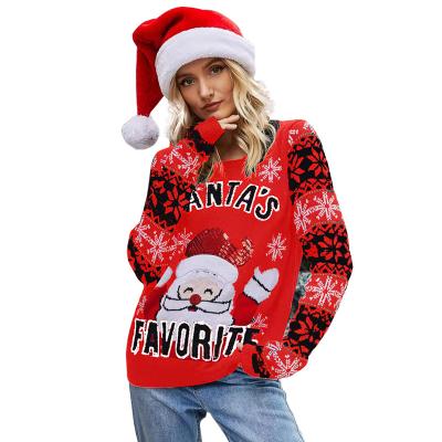 China 2022 new Anti-wrinkle O neck women knitted sweater casual Christmas sweater sparkle for sale