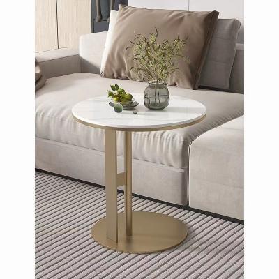 China Table Gray Steel Base Rest Room Sofa Side Table Modern Living Room Dining Table Durable Stylish Side Story Furniture Small for sale