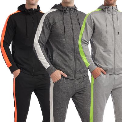 China Amazon Wholesale New Arrival Men's 2021 Plus Size Sweatsuit Tracksuit Hoodie Outdoor Sports 2 Pieces Set Men's Set for sale