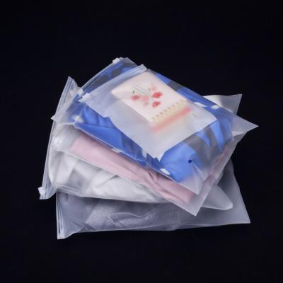 China Recyclable Custom Printed Resealable Logo Frosted PE Cloth Shoes T Shirt Ziplock Plastic Bag for sale