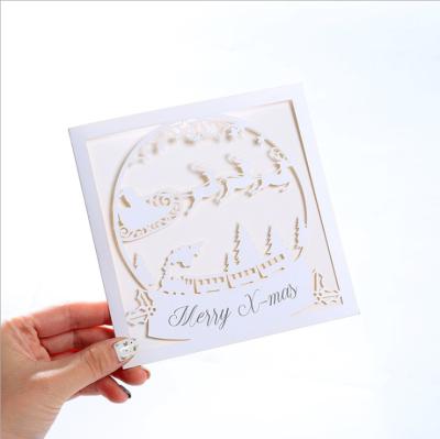 China Europe Personalized Handmade Card Merry Christmas Greeting Card Set With Paper Bag for sale