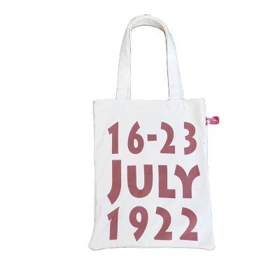 China Handled Wholesale 100% Cotton Recycled Tote Bag, Cheap Empty Custom Logo Canvas Tote Bag, High Quality Cotton Bag for sale