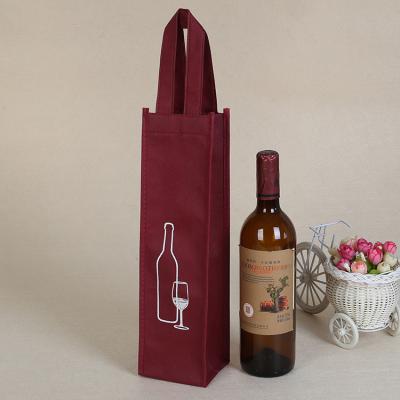 China Reusable Non Woven Bag Printing Wine Bag PP Custom Gift Bag for sale