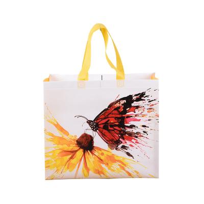 China Eco - Friendly Customized Laminated Foldable Non Woven Shopping Bags With Logo for sale