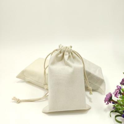 China Reusable Small Drawstring Pouch Cotton Suction String Bags Custom Logo Printed for sale