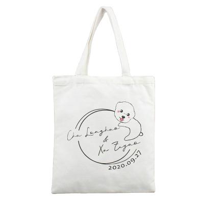 China Cotton Canvas Reusable Shopping Bag With Logo Fashion Bag Custom 100% Cotton Tote Bag for sale